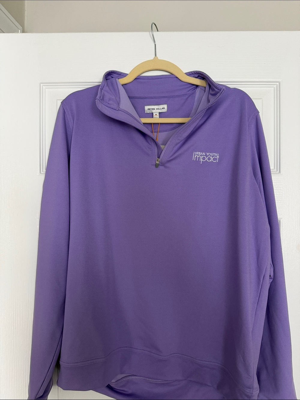 Peter Millar Lavender Quarter-Zip Pullover